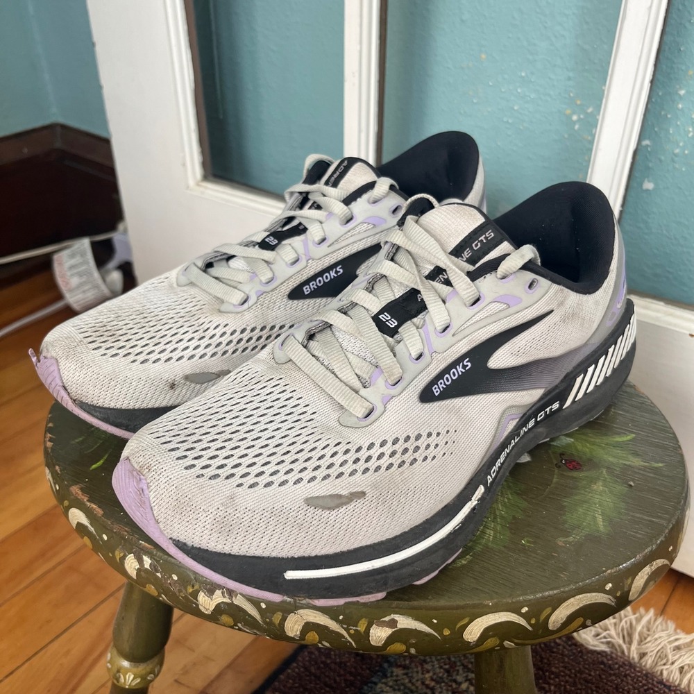 Brooks Adrenaline GTS 23 Women's Running Shoes Gray & Lilac US 9 EU 40.5